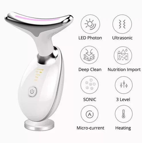 GlowLift Neck & Face LED Massager – 7 Color Light Therapy