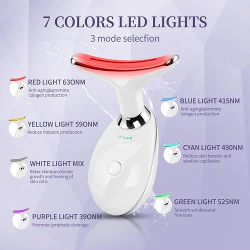 GlowLift Neck & Face LED Massager – 7 Color Light Therapy